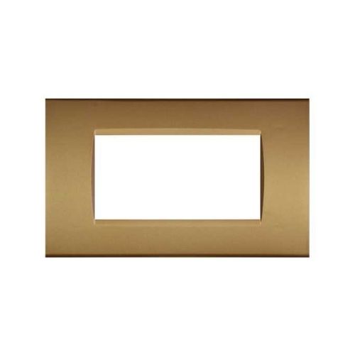 [6970597462007/0793541330391 - Placca 4P tecnopolimero INT-LGT sabbia] 8004-12