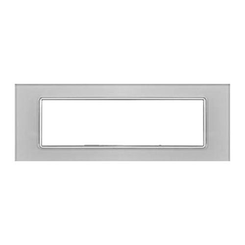 [Placca 7P vetro INT-LGT argento] 8007BL-3