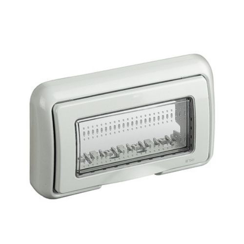 [Placca idrobox 4P IP55 MTX bianco] S5004B