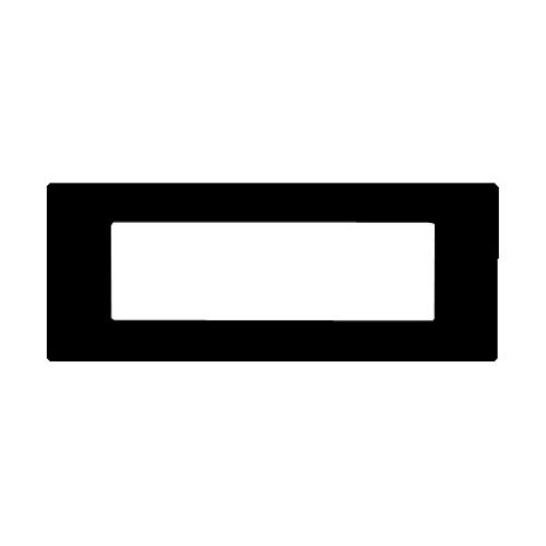 [6970311027543 - Placca 6P tecnopolimero MTX nero] M8007-02