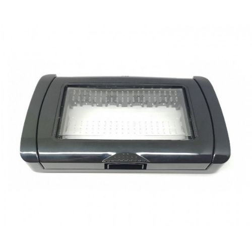 [Placca idrobox 4P INT-LGT nero] S8004N