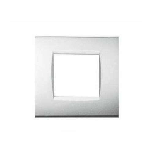 [6970597464681/0793541330032 - Placca 2P tecnopolimero INT-LGT grigio chiaro] 8002-04