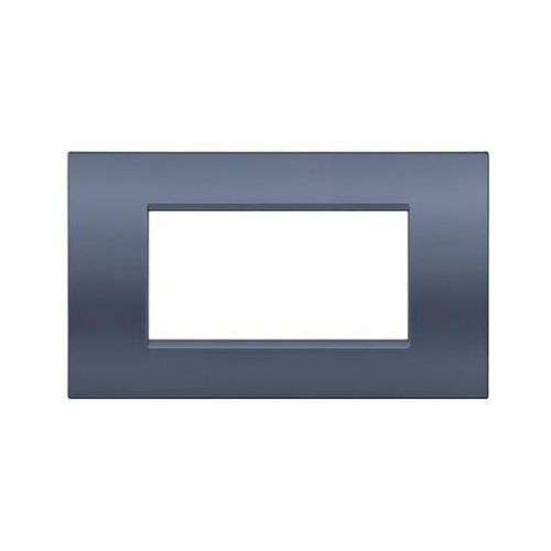 [6970597461666/0793541330377 - Placca 4P tecnopolimero INT-LGT blu navy] 8004-10