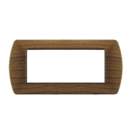 [6970311020117 - Placca 7P metallo INT-LGT legno ciliegio] 8807-12