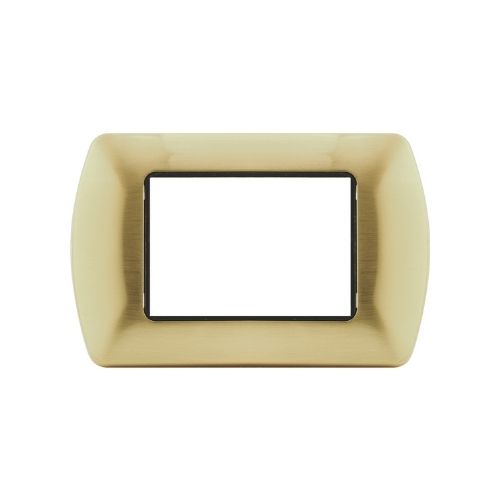 [6970311029875 - Placca 3P metallo INT-LGT oro spazzolato] 8803-06