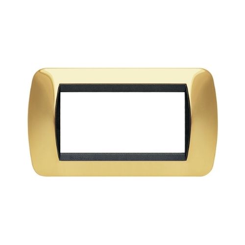 [6970311029554 - Placca 4P metallo INT-LGT oro spazzolato] 8804-06