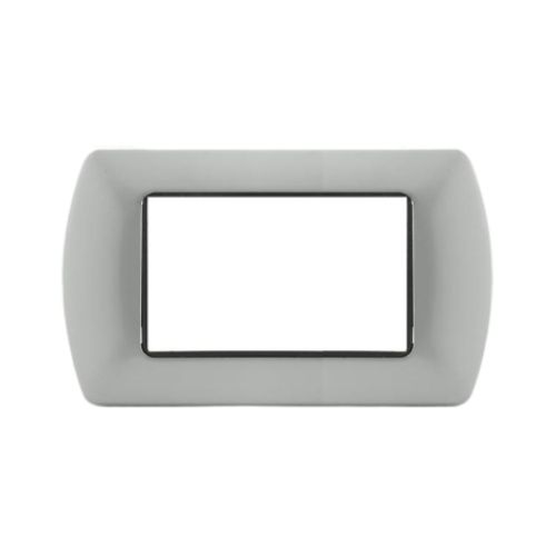 [6970311029561/0793541334436 - Placca 4P metallo INT-LGT grigio chiaro] 8804-07