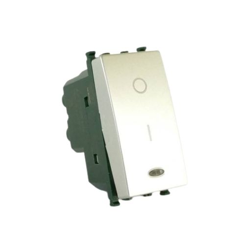 [Interruttore bipolare spia VMR-PLN argento] 662A