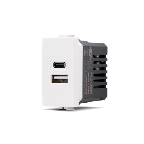 [Presa USB A+C MTX bianco] 533B