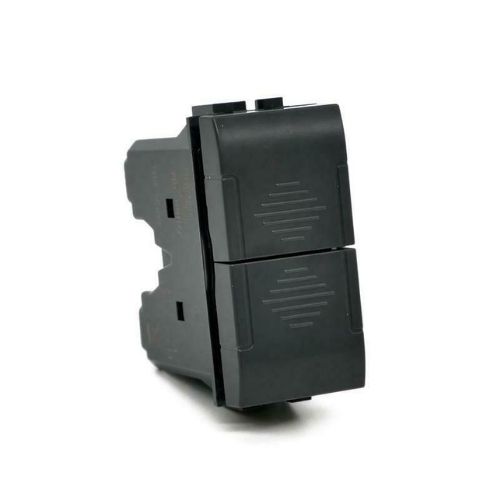 [Doppio pulsante 10A INT-LGT nero] 827N