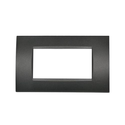 [Placca 4P tecnopolimero INT-LGT nero] 8004-02